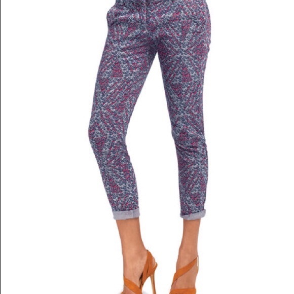 Cabi Palm Beach Print Ankle Crop Pants - Picture 2 of 7